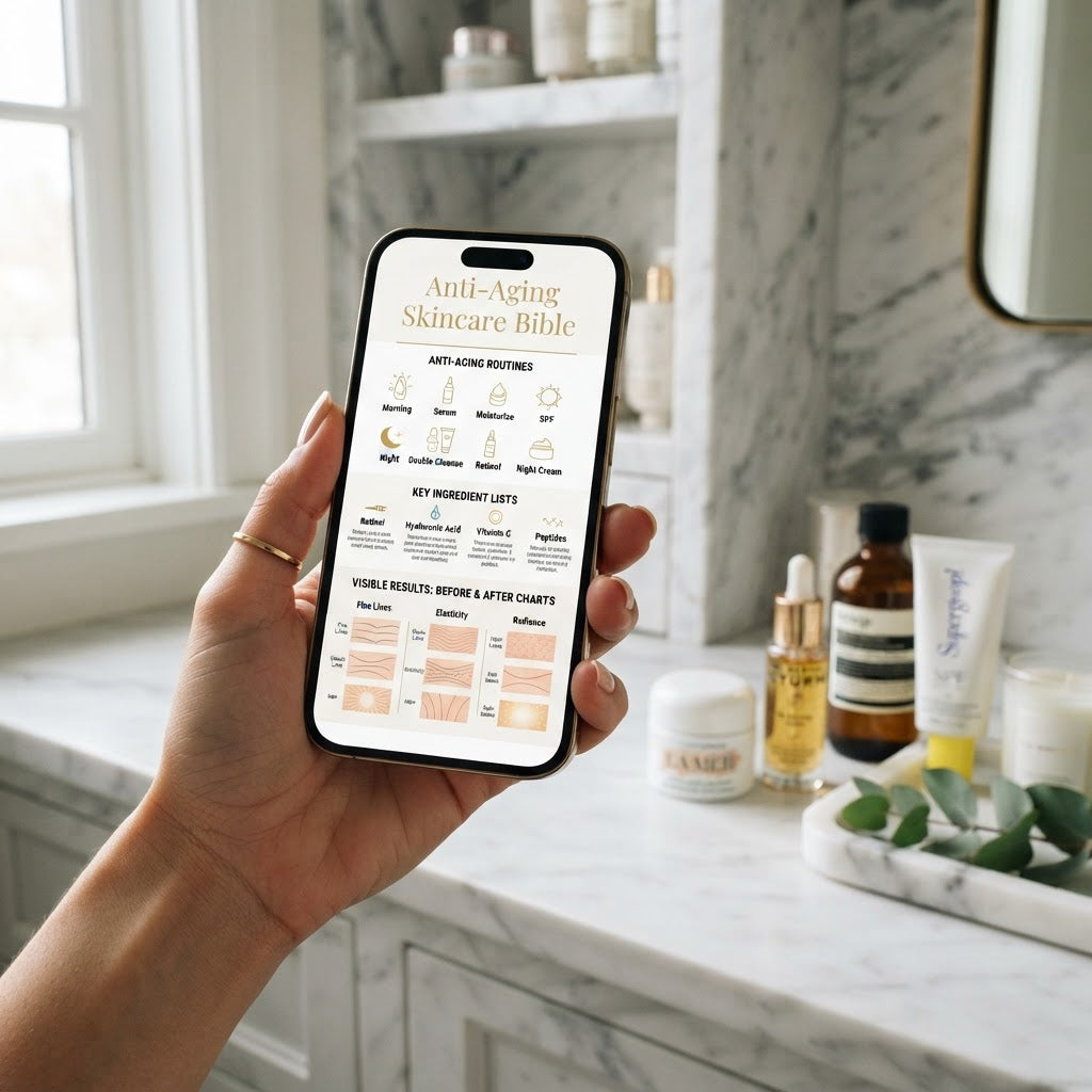 Digital preview of Anti-Aging Skincare Bible - Digital Download on device