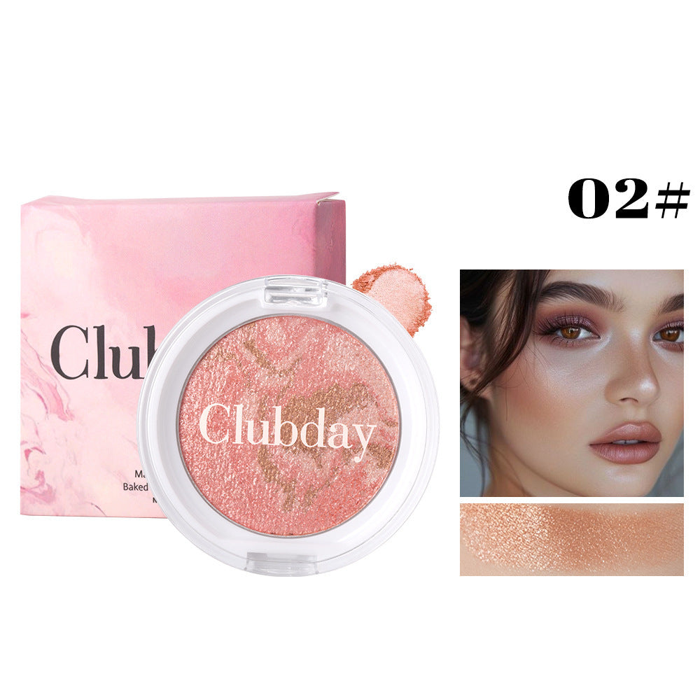 Three Color Streaky Flesh Highlight Powder Blusher Pearl