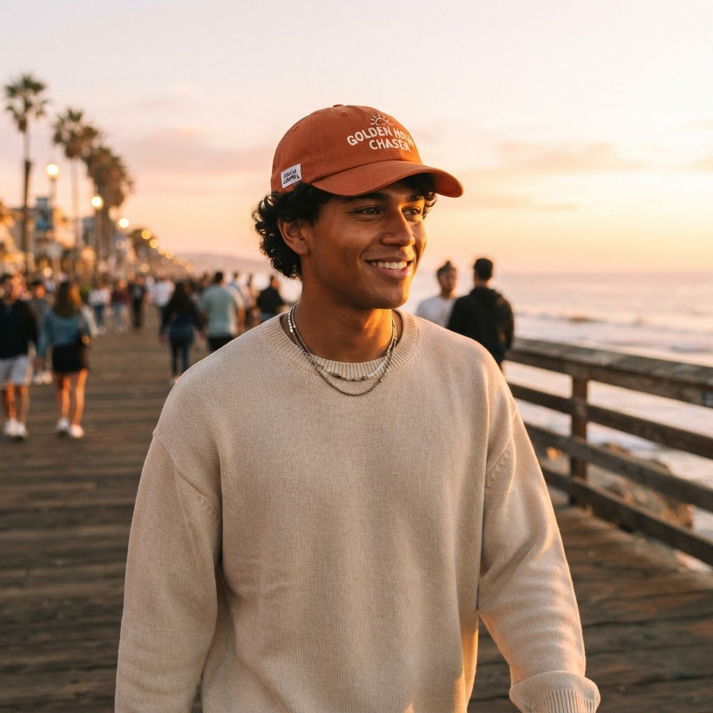 Golden Hour Chaser — Premium Embroidered Cap | COLLIN CAMPELL product image