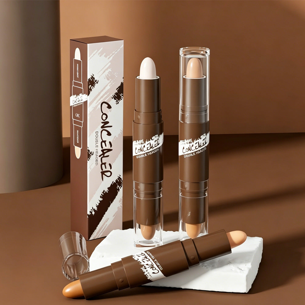 3PCS Dual-Ended Contour Stick, 2-in-1 Highlighter & Bronzer