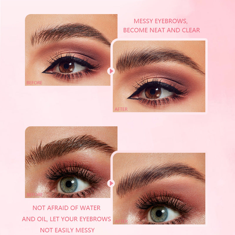 European And American Double-headed With Brow Groomer Eyebrows Hair Styling Cream Colorless