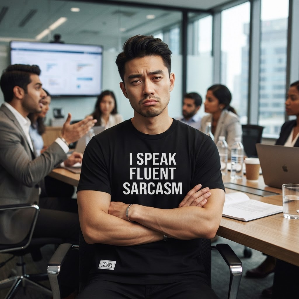 I Speak Fluent Sarcasm — Premium T-Shirt | COLLIN CAMPELL product image