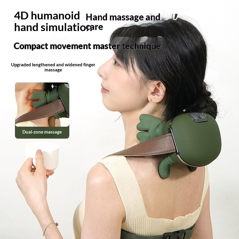 At-Home Spa Gift Set — Trapezius Massager For Shoulders An + Natural Quartz Scraper Jade Roller
