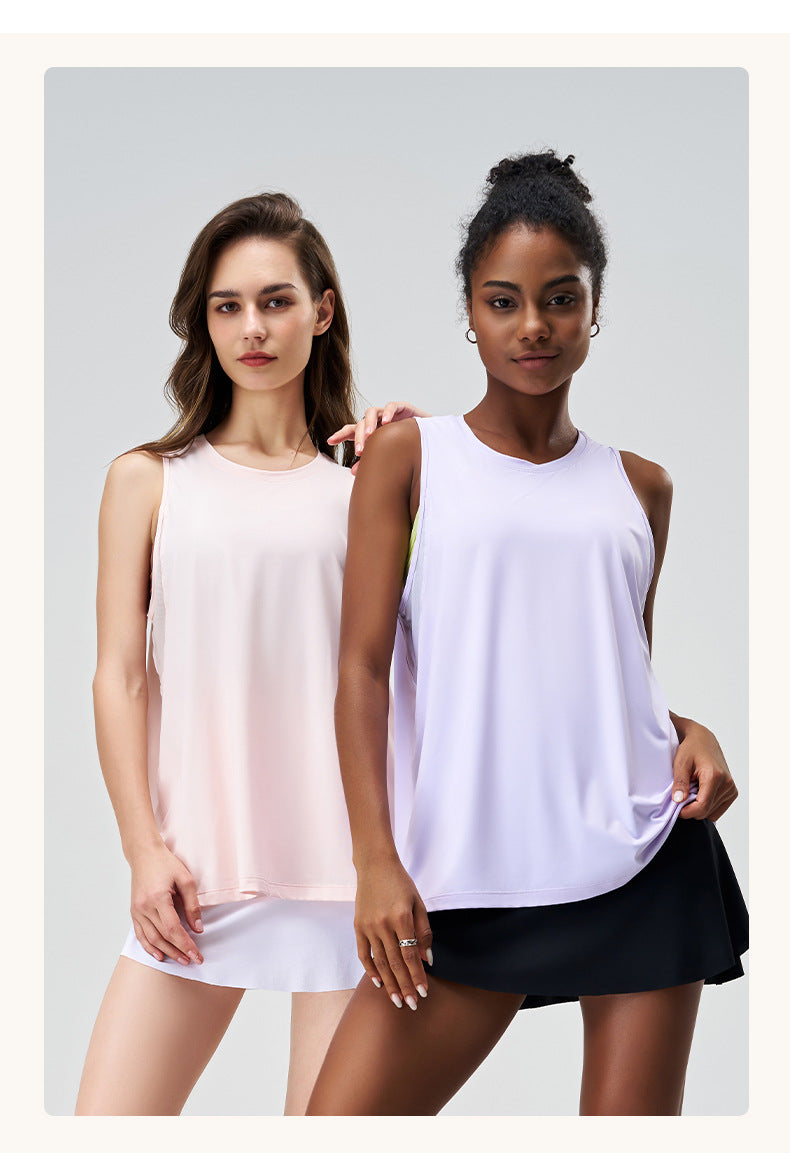 New Women's Summer Sports Tank Tops, Quick-Dry Breathable Gym Shirts