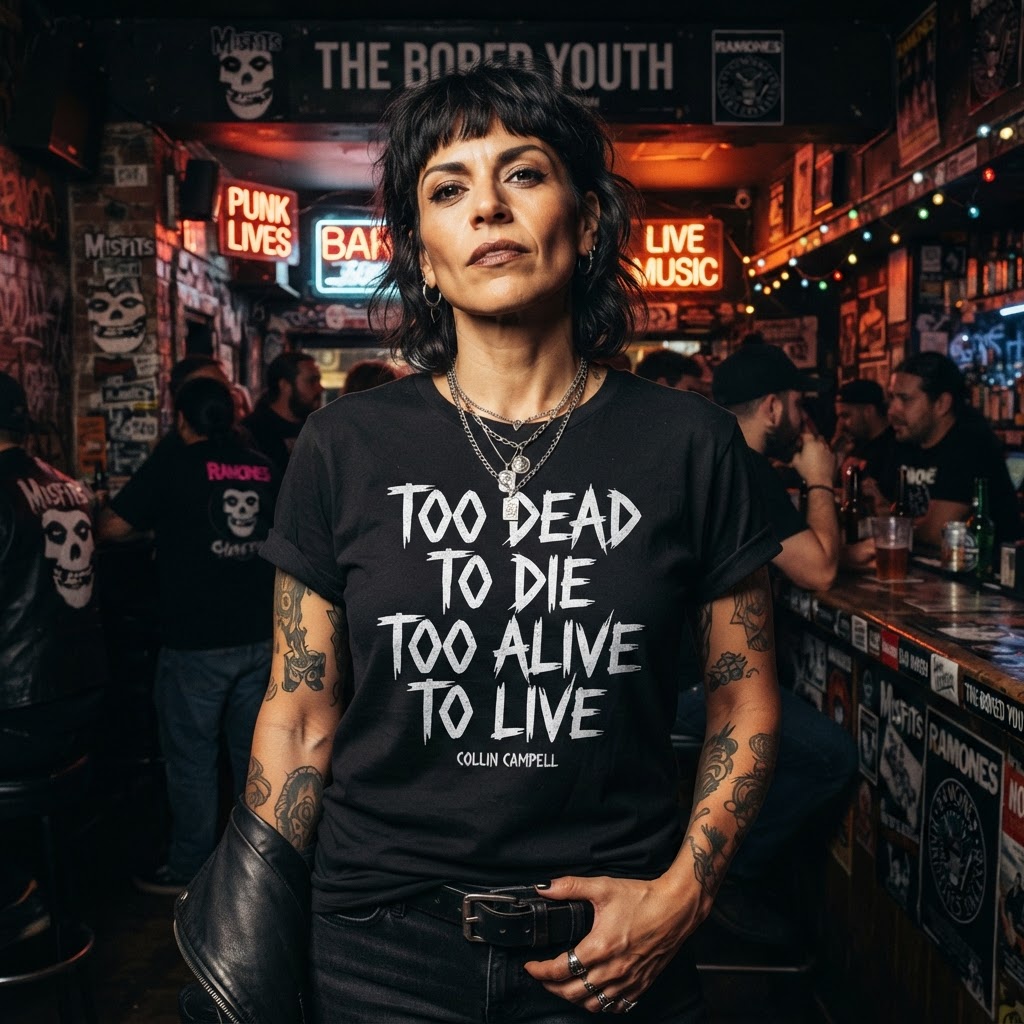 Too Dead to Die Too Alive to Live — Premium T-Shirt | COLLIN CAMPELL product image