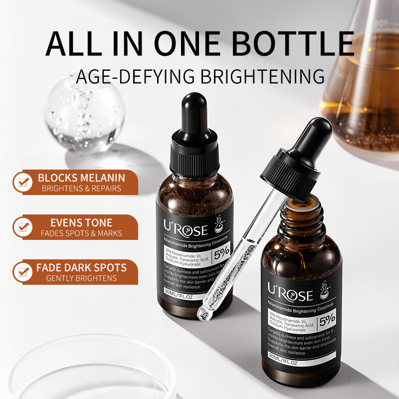 Skincare Ritual Gift Set — Glutathione Brightening Body Cream + UROSE Niacinamide Brightening Serum + Tanning Oil Sunscreen