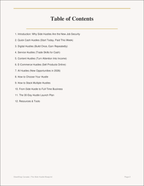 Preview: Table of Contents
