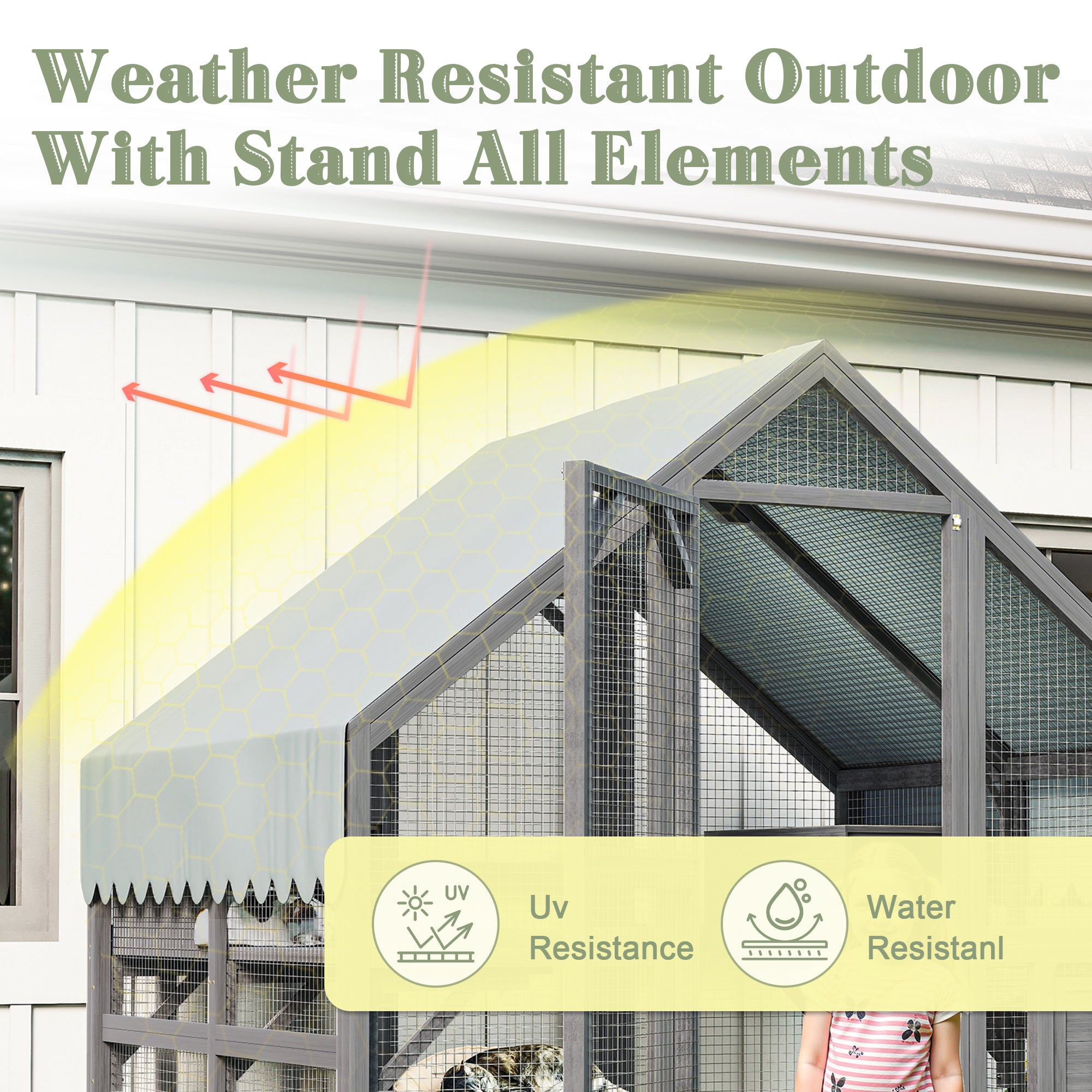 Large Outdoor Cat Enclosure — 2 Platforms & Tunnel