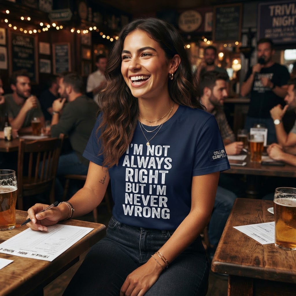 I'm Not Always Right But I'm Never Wrong — Premium T-Shirt | COLLIN CAMPELL product image