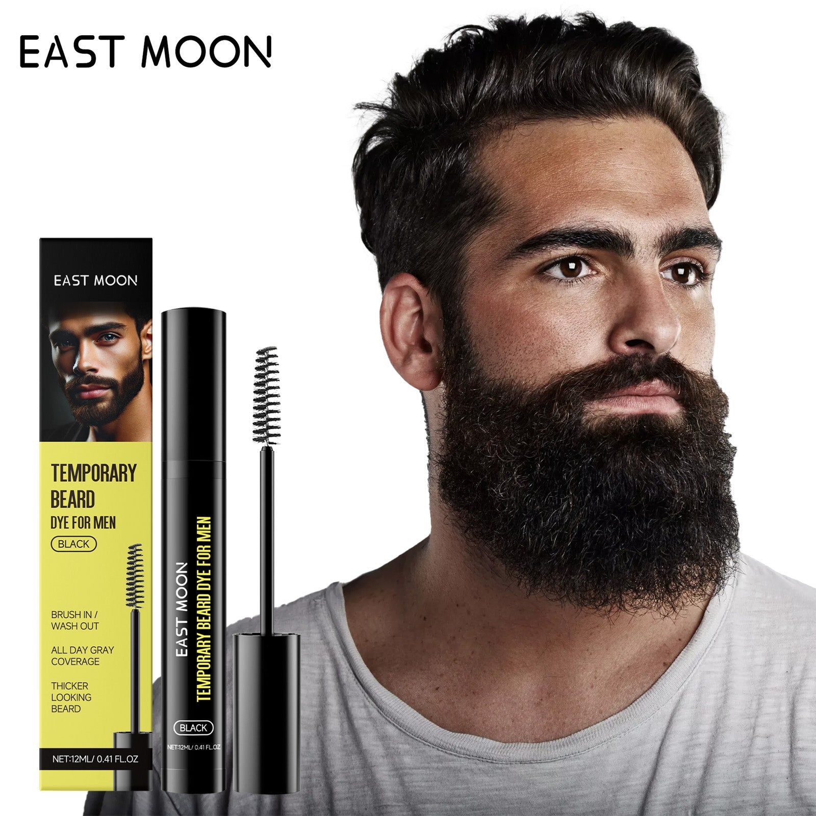 Glam Gift Box — Eyelash Try-on Cards In Cartoon Sty + Men's Beard & Eyebrow Dye Black