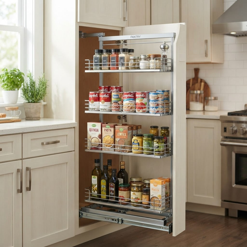 Pull-Out Pantry Organizer Rack