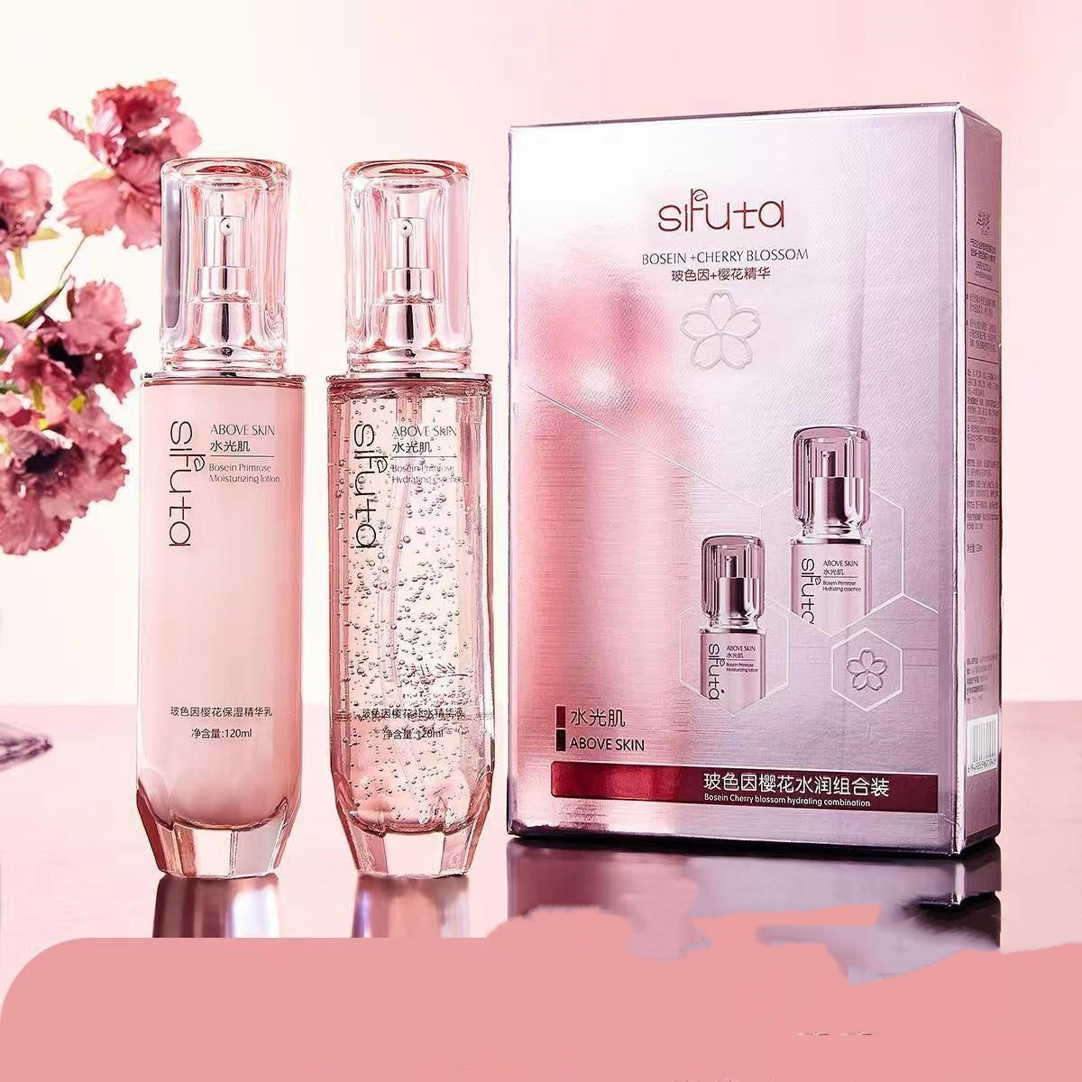 Hydrating And Moisturizing Cosmetics Set Toner And Lotion