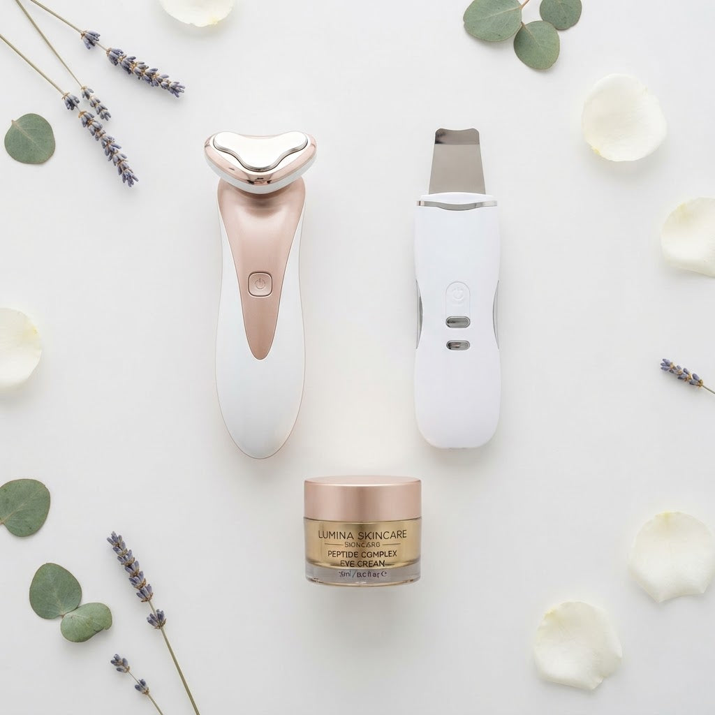 Sculpt & Glow Bundle — EMS Sculptor + Skin Scrubber + Peptide Eye Cream