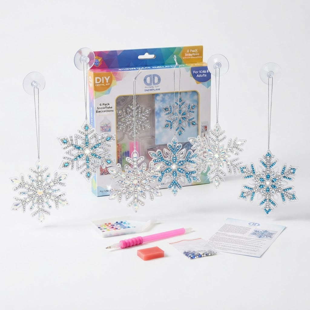 DIY Diamond Painting Window Decorations (4 Sets)