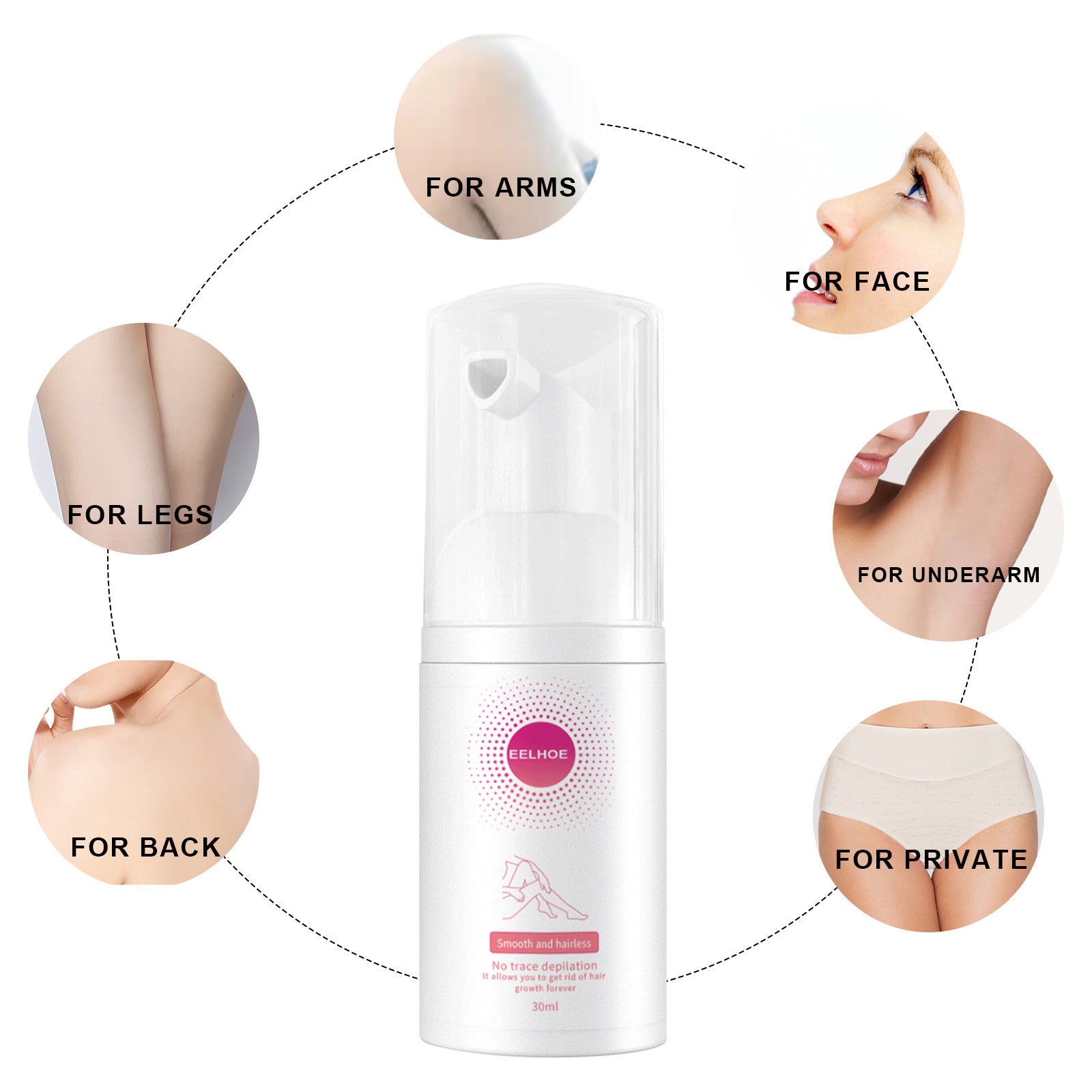 Honey Mousse Hair Removal Spray Moisturizing For Underarm And Leg