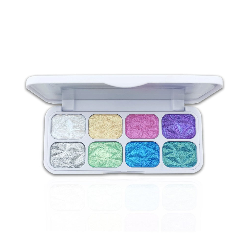 8 Colors Macaron Chameleon Eye Shadow Plate,Shimmer, Glitter