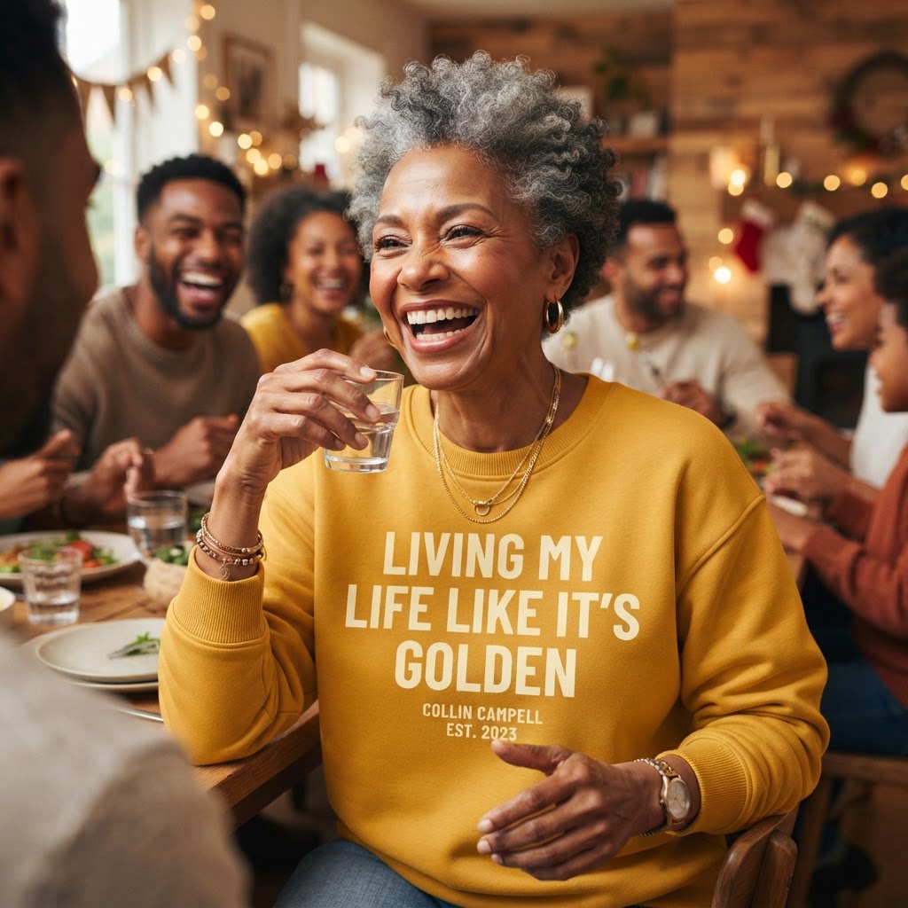 Living My Life Like It's Golden — Premium Sweatshirt | COLLIN CAMPELL product image