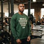 Inhale Courage Exhale Fear — Premium Sweatshirt | COLLIN CAMPELL product image