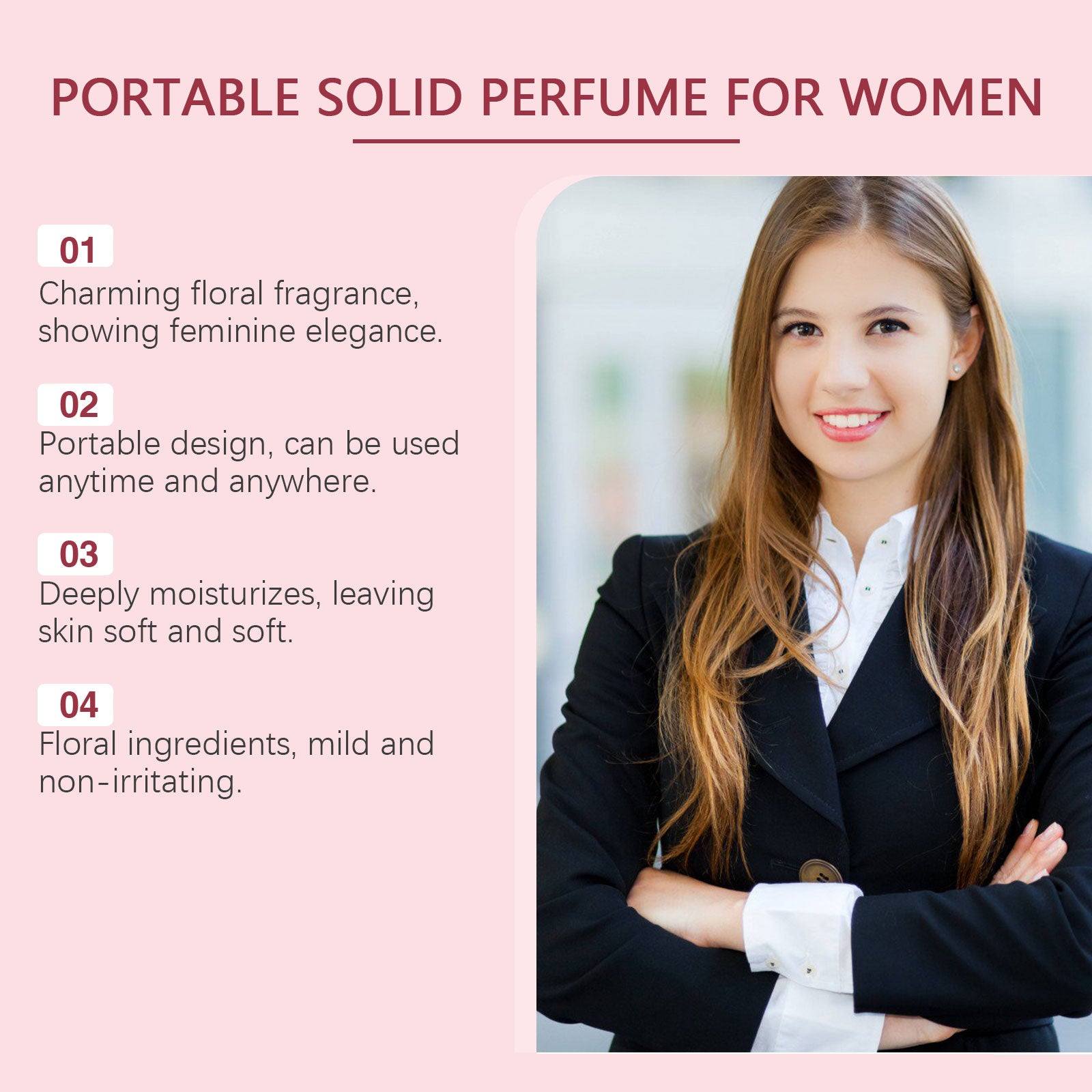 Women Floral Solid Perfume, Long Lasting Light Fragrance