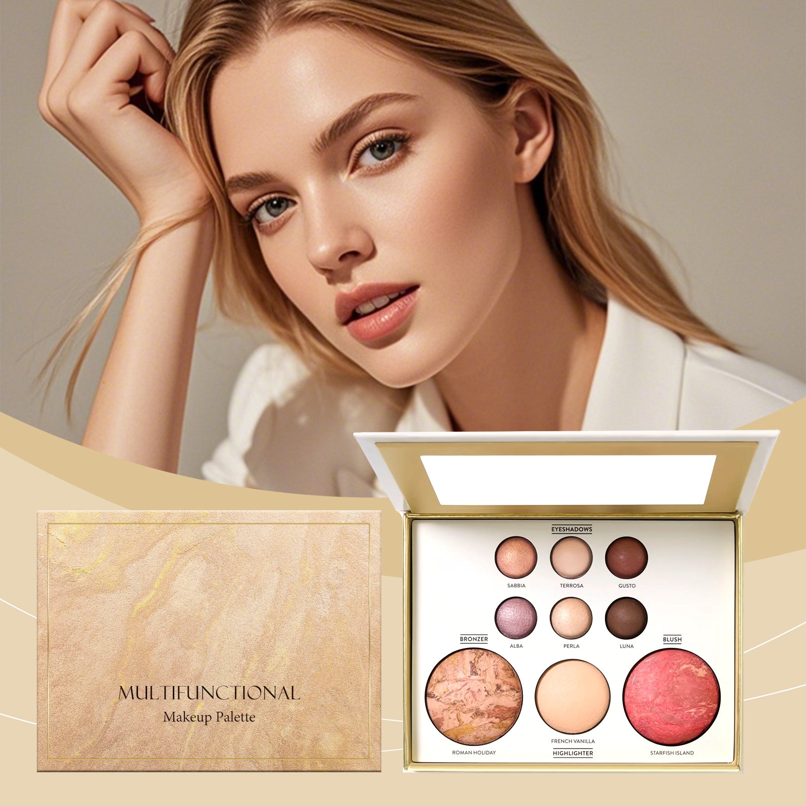 Gilded Mixed Makeup Palette 1pcs