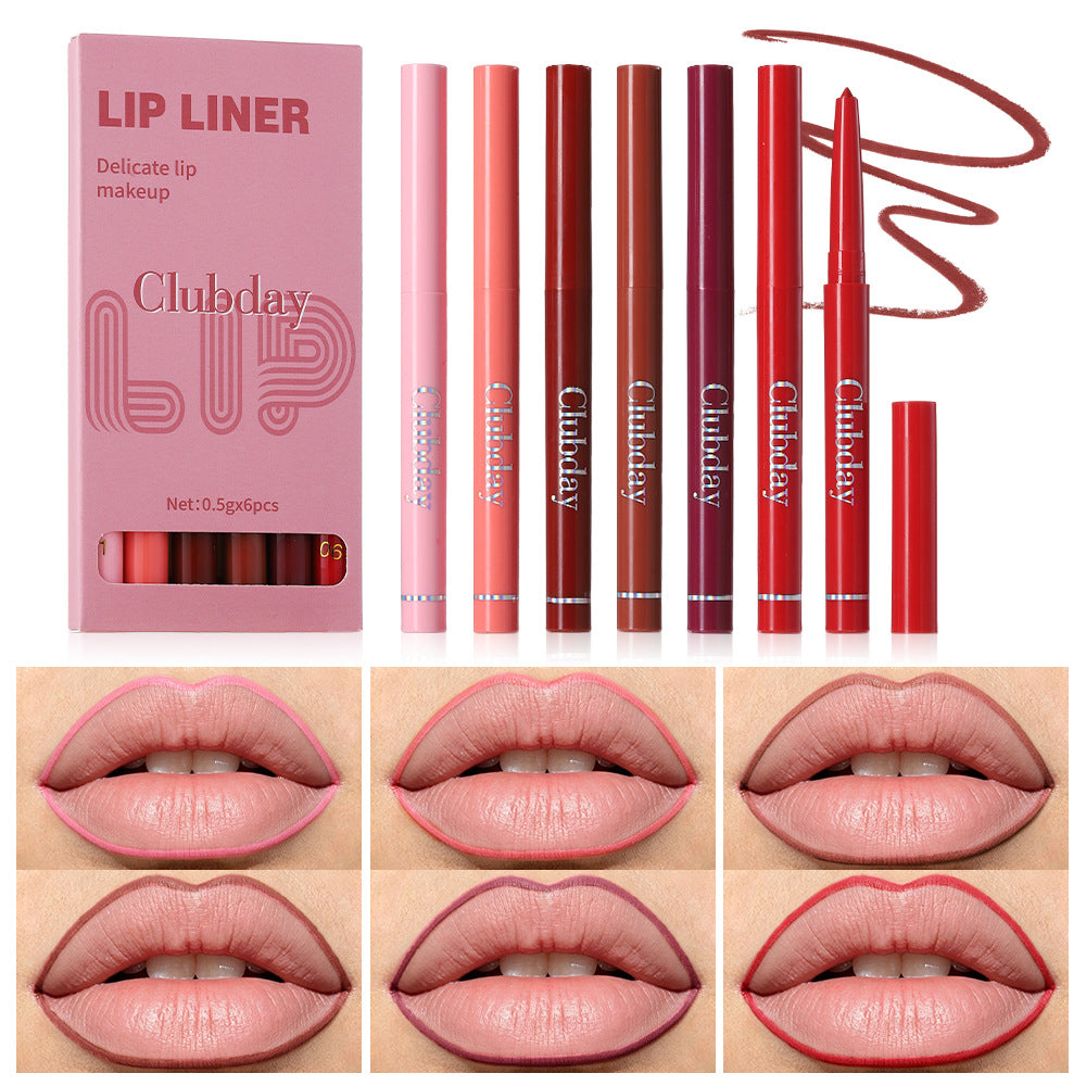 Lip Makeup Natural Three-dimensional Durable Waterproof Lipliner Integrated Outline Smooth Lipliner Suit