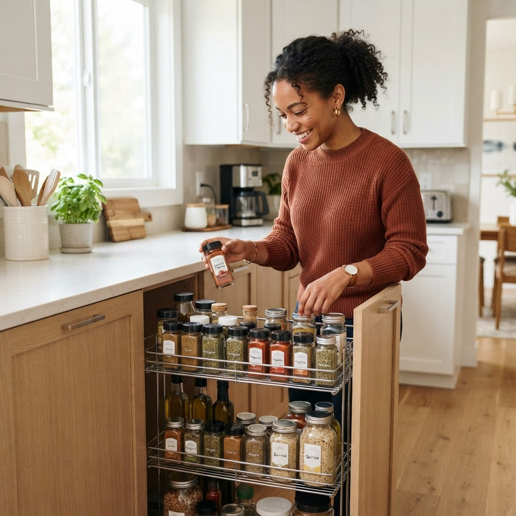 Pull-Out Pantry Organizer Rack