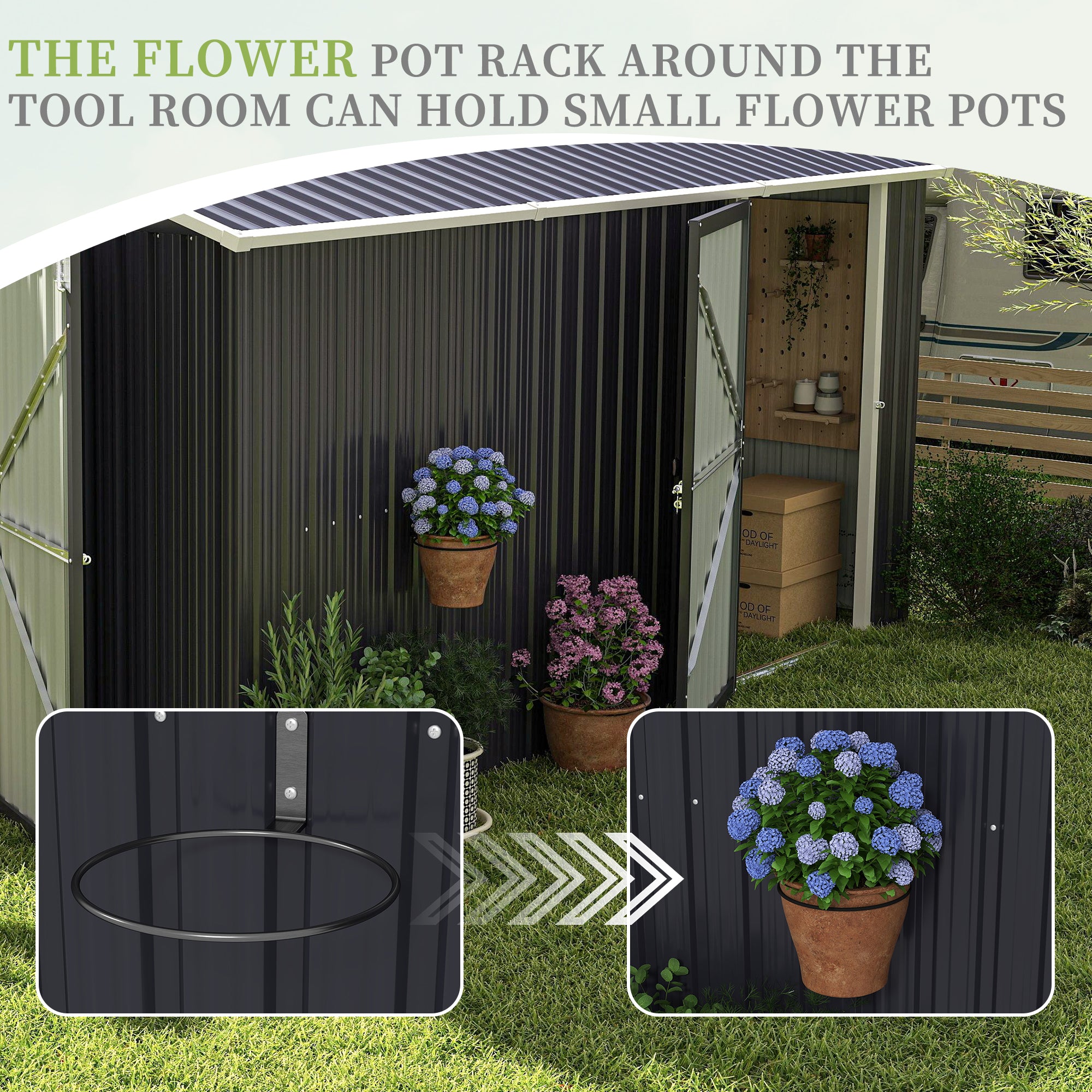 10x12 FT Heavy-Duty Outdoor Metal Storage Shed