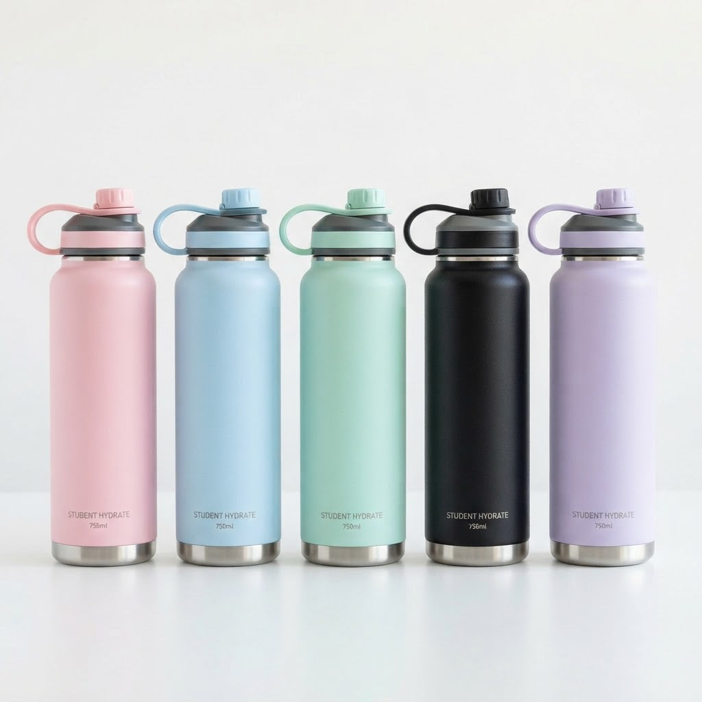 Insulated Stainless Steel Student Water Bottle — 750ml Leak-Proof