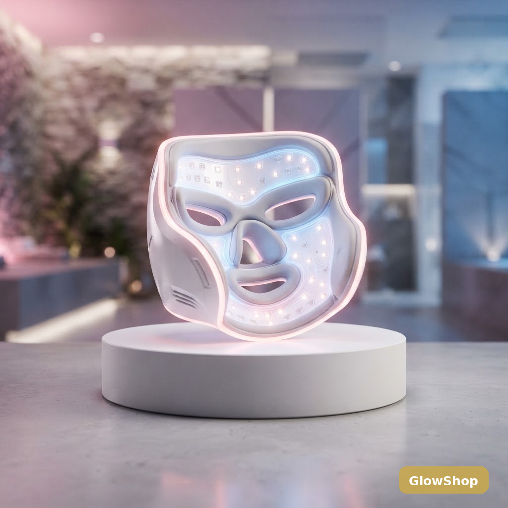 LED Mask on pedestal