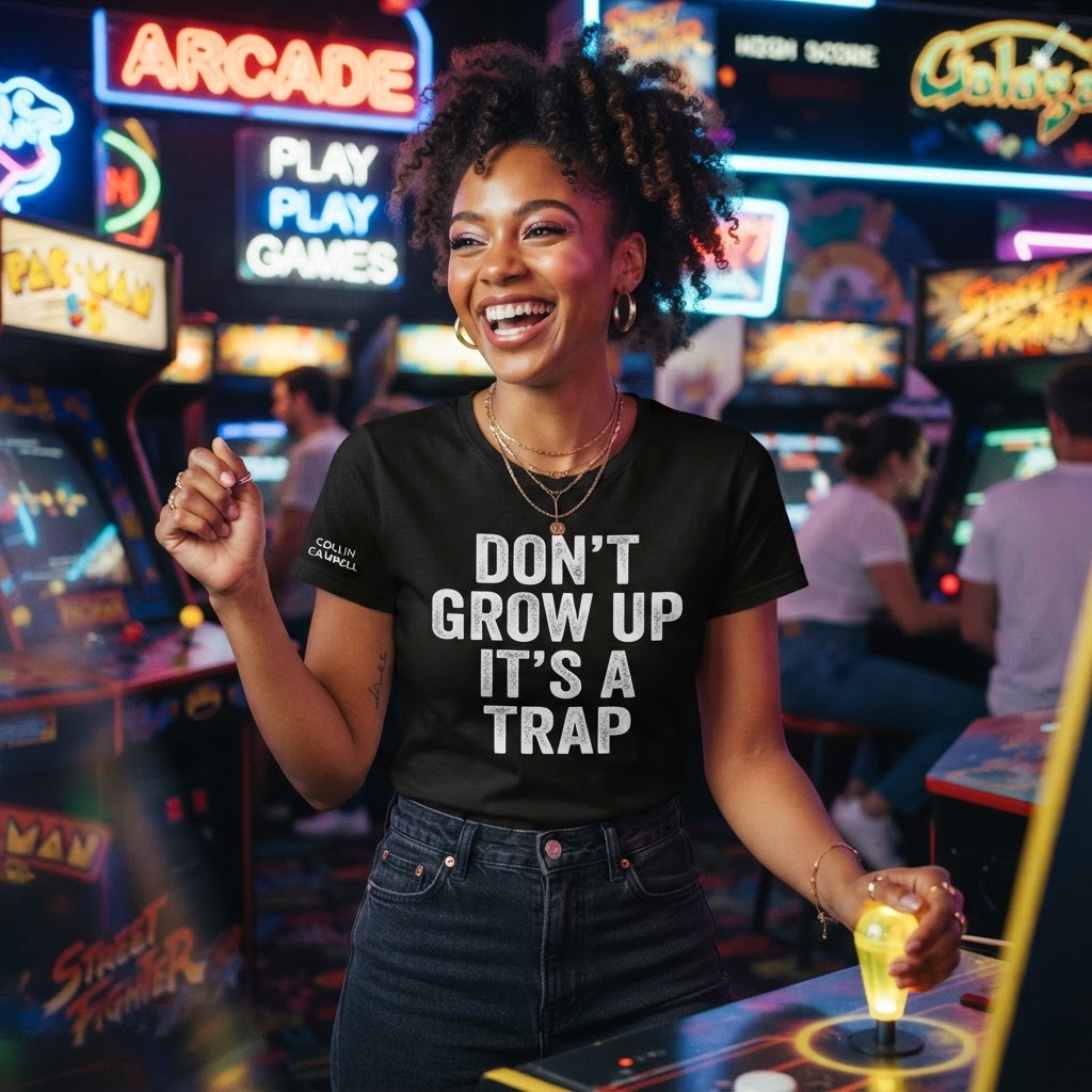 Don't Grow Up It's a Trap — Premium T-Shirt | COLLIN CAMPELL product image
