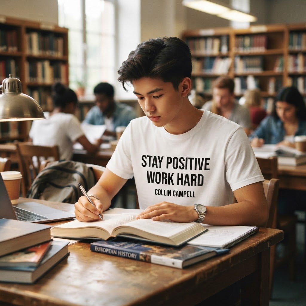 Stay Positive Work Hard — Premium T-Shirt | COLLIN CAMPELL product image
