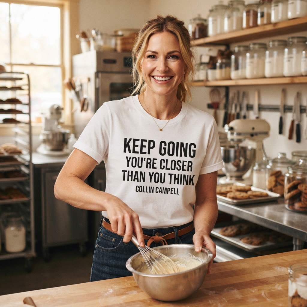 Keep Going You're Closer Than You Think — Premium T-Shirt | COLLIN CAMPELL product image