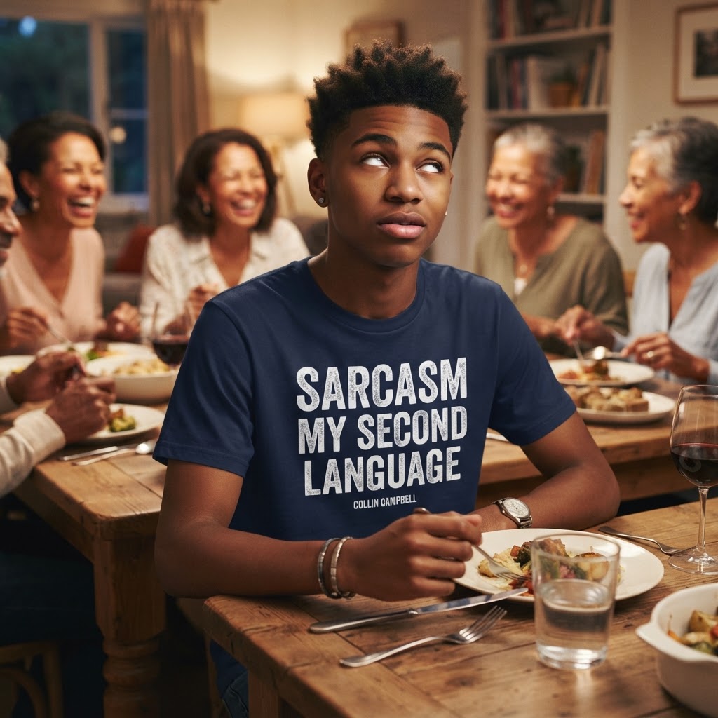 Sarcasm My Second Language — Premium T-Shirt | COLLIN CAMPELL product image