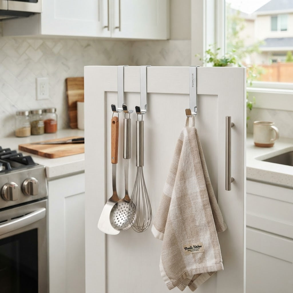 Over-Cabinet Door Storage Hooks (5 Pack)