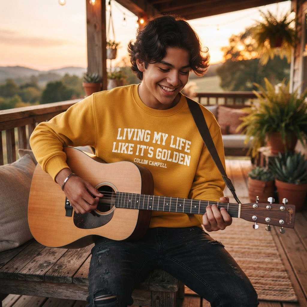 Living My Life Like It's Golden — Premium Sweatshirt | COLLIN CAMPELL product image