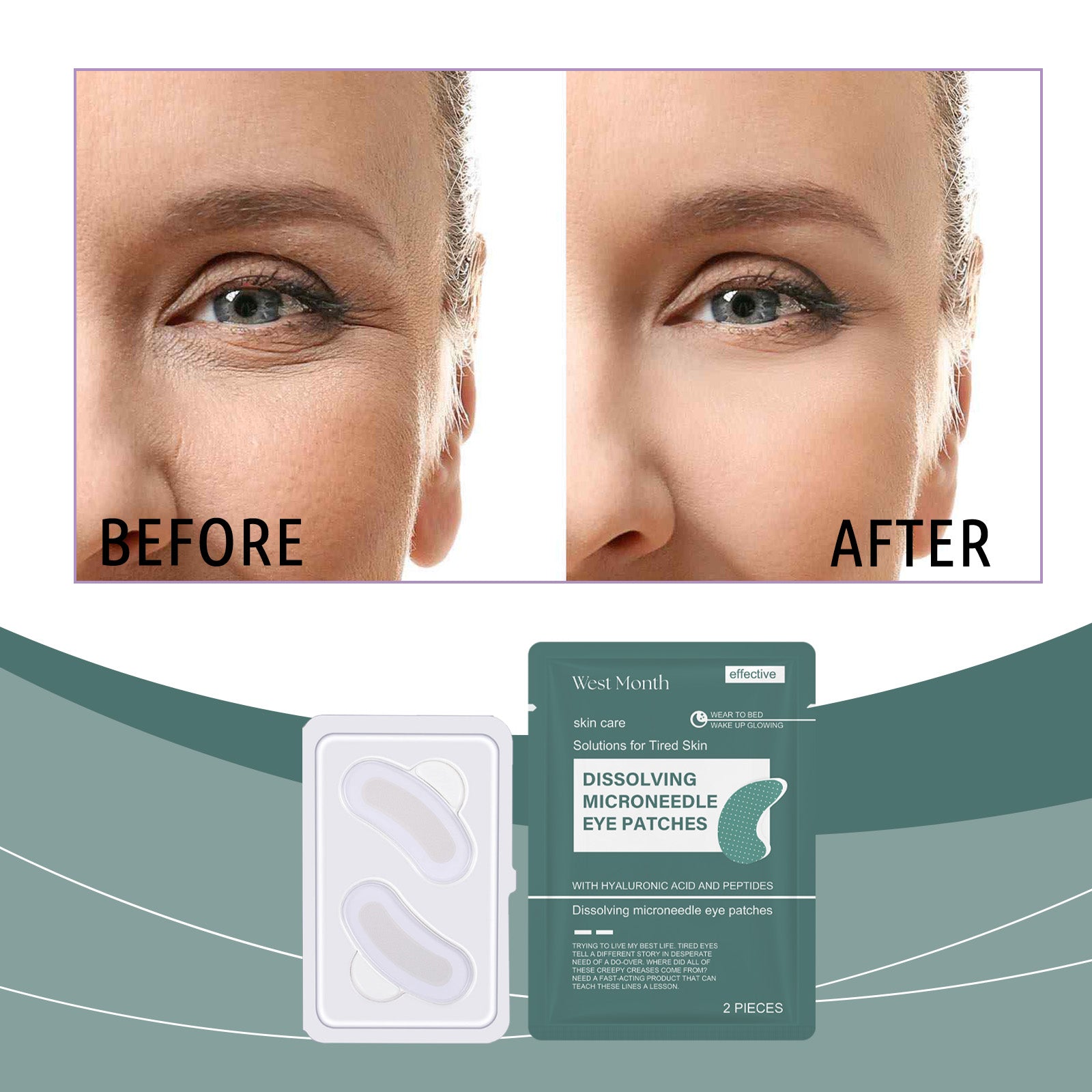 Hyaluronic Acid Microneedle Eye Masks