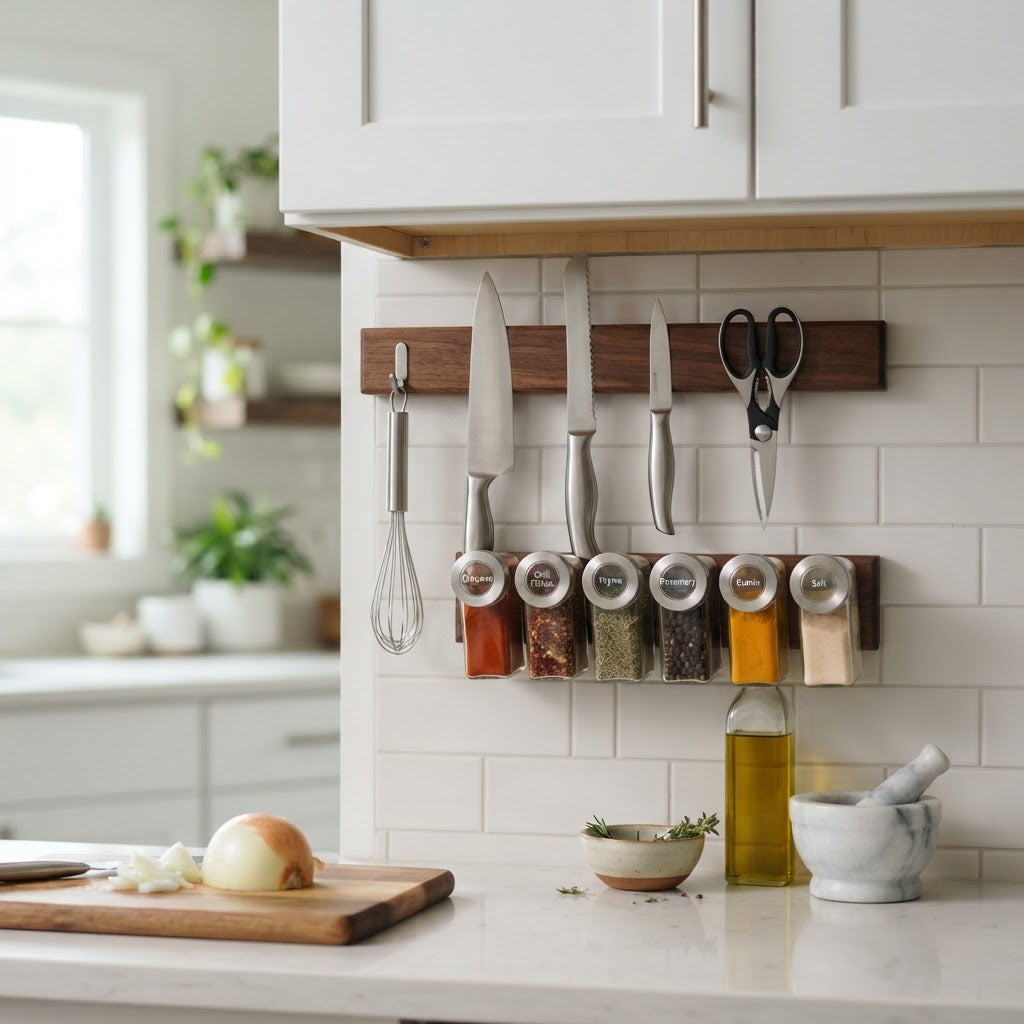 Magnetic Knife Strip Wall Organizer