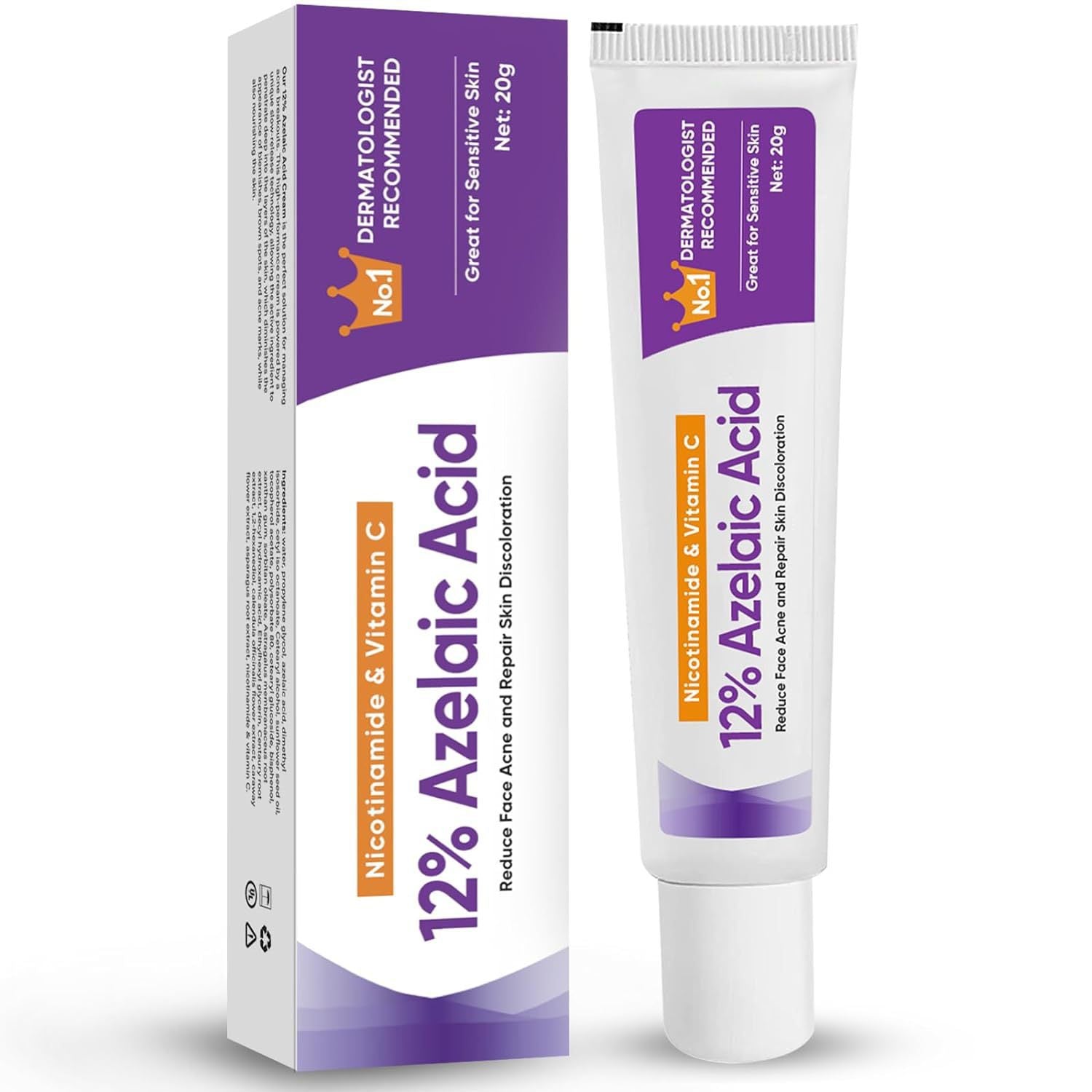Azelaic Acid Serum, Niacinamide Ointment, Soothing Skin Gel For