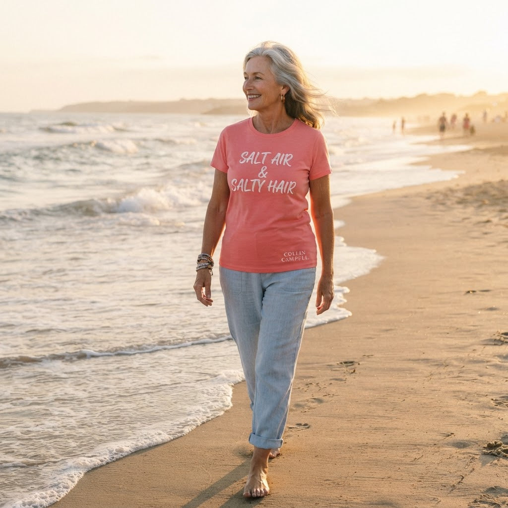 Salt Air & Salty Hair Coastal Tee — Premium Beach Vibe | COLLIN CAMPELL product image