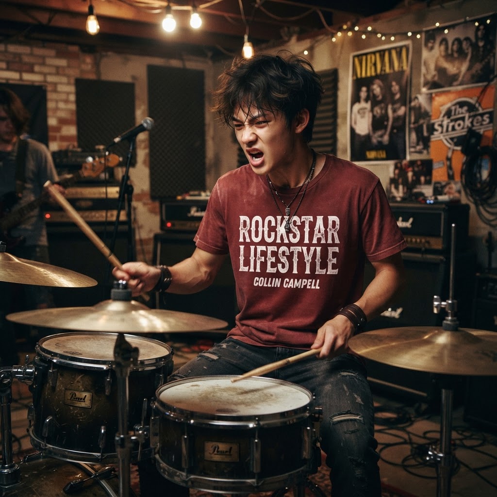 Rockstar Lifestyle — Premium T-Shirt | COLLIN CAMPELL product image