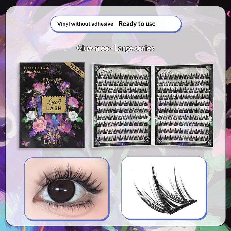 Self-adhesive Glue-free False Eyelashes 200 Clusters Segmented
