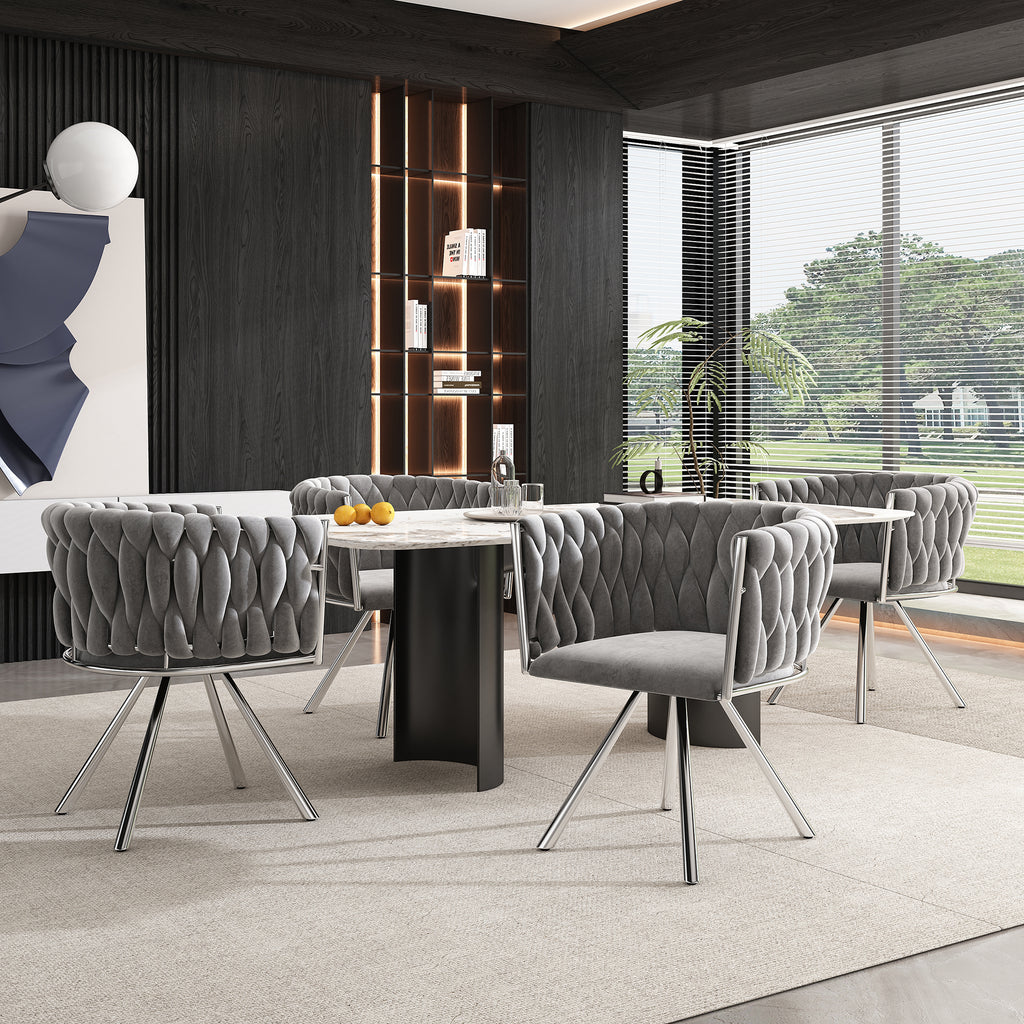 Luxury 6-Chair Velvet Dining Set — Premium Home Collection