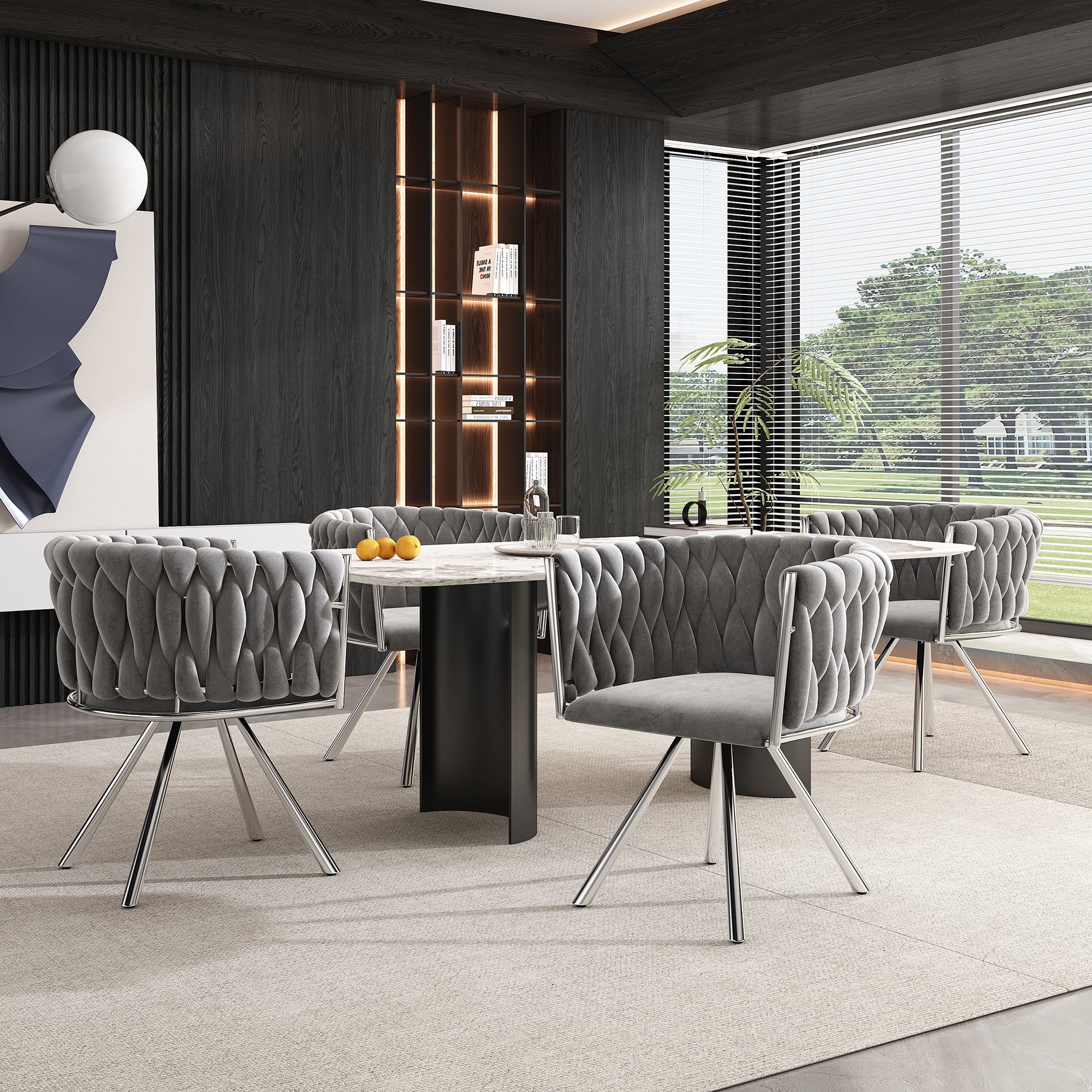 Luxury 6-Chair Velvet Dining Set — Premium Home Collection