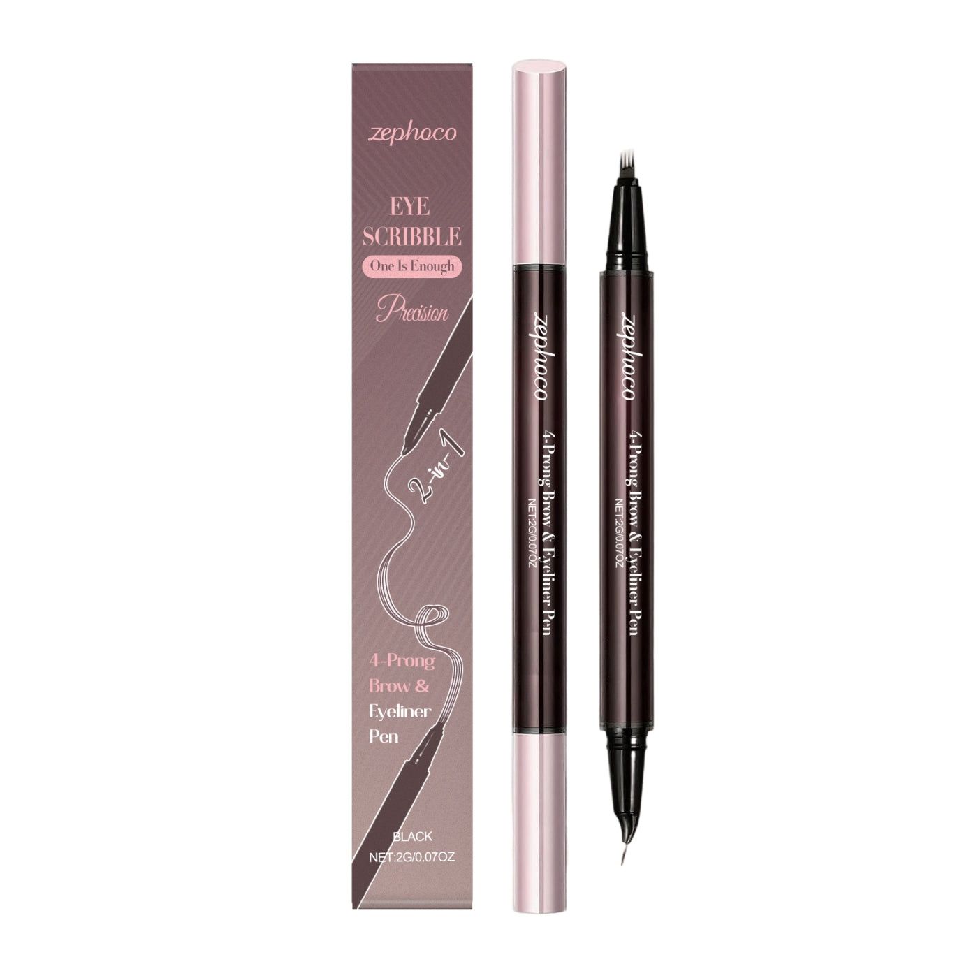 Glam Gift Box — 4 Piece Angled Eyeliner & Brow Brus + Two-in-one Liquid Eyebrow Pencil + DIY Eye Makeup No-punch-hole Drill