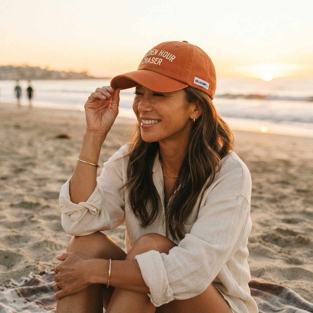 Golden Hour Chaser — Premium Embroidered Cap | COLLIN CAMPELL product image