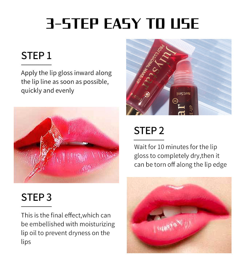 Matte Peel-Off Lip Stain, Long-Lasting Lip Tattoo Tint