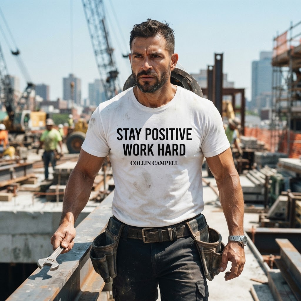 Stay Positive Work Hard — Premium T-Shirt | COLLIN CAMPELL product image