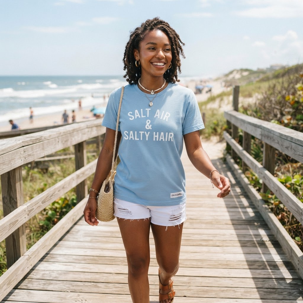 Salt Air & Salty Hair — Premium T-Shirt | COLLIN CAMPELL product image