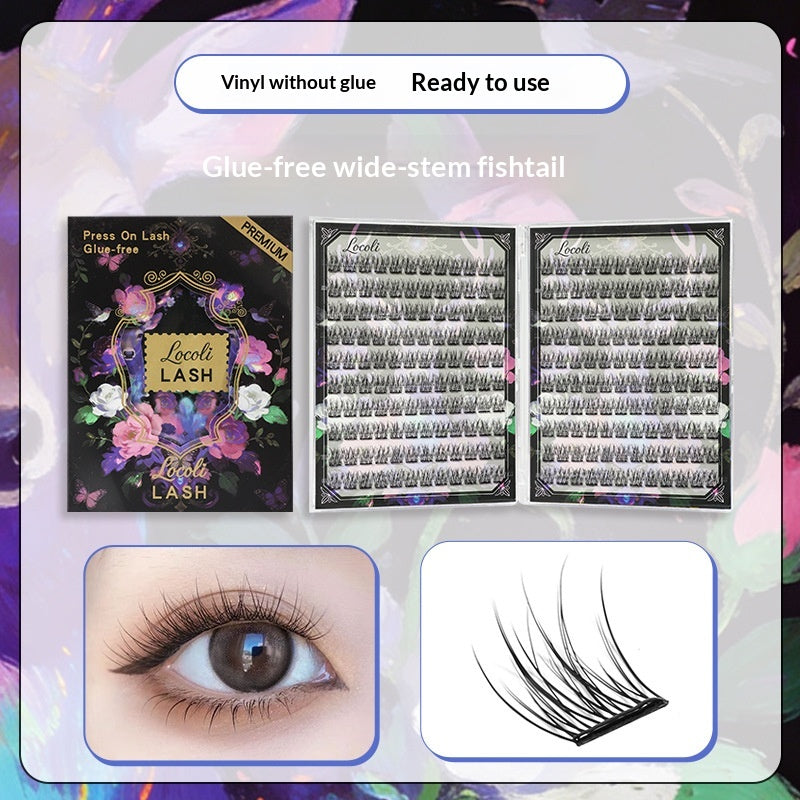Self-adhesive Glue-free False Eyelashes 200 Clusters Segmented
