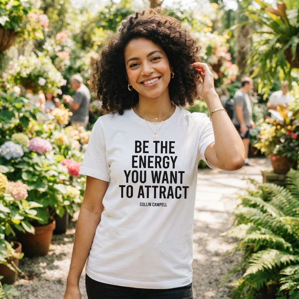 Be the Energy You Want to Attract — Premium T-Shirt | COLLIN CAMPELL product image